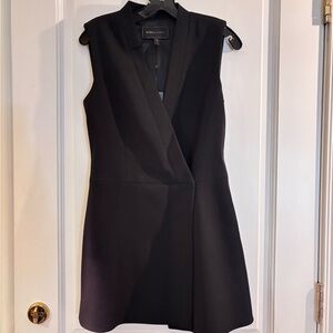 BCBGMaxAzria Black Sleeveless Mini Suit Dress